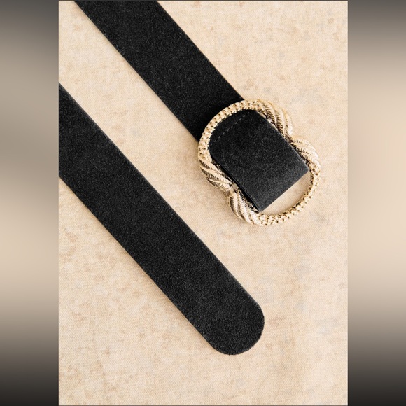 Sezane Artemis Belt, 80, Black - Picture 3 of 4
